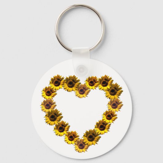 Porte-clés Coeur de tournesol (Recto)