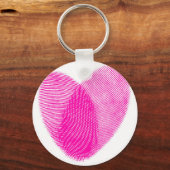 Porte-clés Coeur d'empreintes digitales (Recto)
