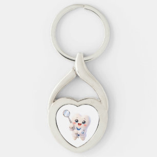 Porte-clés Cœur Dentiste Dent Mignonne Cadeau De