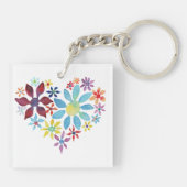 Porte-clés Coeur des fleurs (Dos)