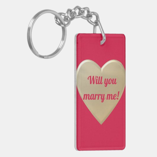 Porte-clés coeur d'or (Devant gauche)