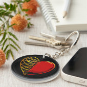 Porte-clés Coeur d'or et fusion des cages (Devant droit)