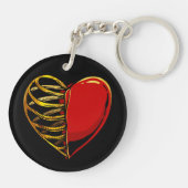 Porte-clés Coeur d'or et fusion des cages (Dos)