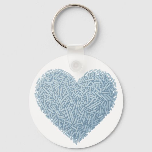 Porte-clés Coeur doux | Saupoudrer bébé (Recto)