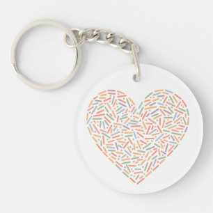 Porte-clés Coeur doux Saupoudrer bébé