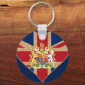 Porte-clés Coeur du certificat d'authenticité britannique (Recto)