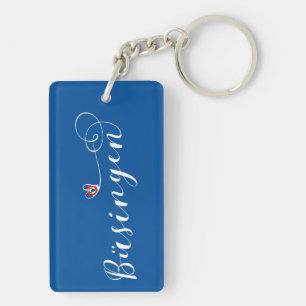 Porte-clés Coeur du drapeau de Büsingen, Büsingen am Hochrhei