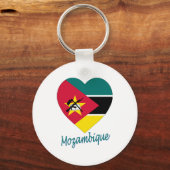 Porte-clés Coeur du drapeau du Mozambique (Recto)