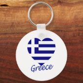 Porte-clés Coeur du drapeau grec (Recto)
