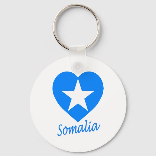 Porte-clés Coeur du drapeau somalien (Recto)