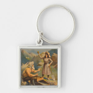 Porte-clés Coeur du théâtre d'extraction de l'or de Klondik