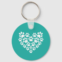 Coeur Empreinte de patte pour animal de compagnie