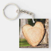 Porte-clés coeur en bois (Devant)