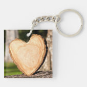 Porte-clés coeur en bois (Dos)
