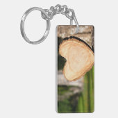 Porte-clés cœur en bois (Devant gauche)