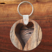 Porte-clés Coeur en bois (Recto)