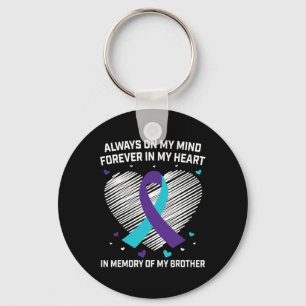 Porte-clés Coeur En Mémoire De Mon Frère Sensibilisation Au S