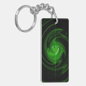 Porte-clés Coeur en spirale vert (Devant gauche)
