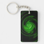 Porte-clés Coeur en spirale vert (Devant)