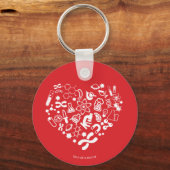 Porte-clés Coeur Espace Et Science (Recto)