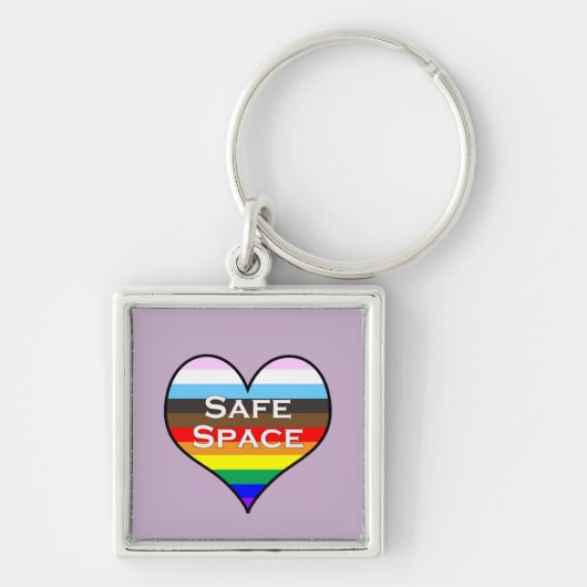 Porte-clés Coeur espace sûr (Devant)
