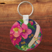 Porte-clés Coeur et fleurs (Recto)