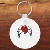 Porte-clés Coeur Et Mains - Squelette Mains Coeur (Recto)