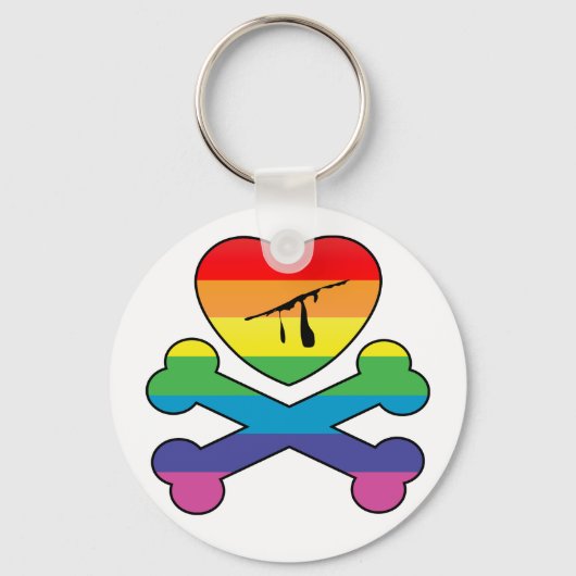 Porte-clés coeur et os. (Recto)