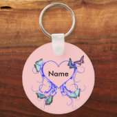 Porte-clés Coeur et papillon (Recto)