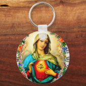 Porte-clés Coeur immaculé de la Vierge Marie Saint catholique (Recto)