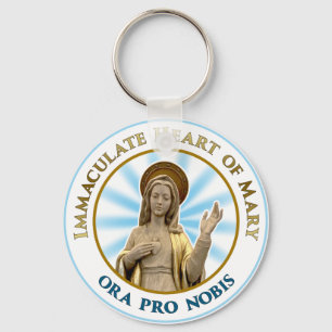 Porte-clés Coeur immaculé de Mary Ora Pro Nobis