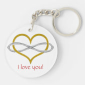 Porte-clés Coeur Infinity Gold Silver (Dos)
