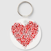 Porte-clés Coeur M initial (Recto)