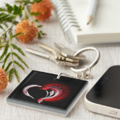 Porte-clés Coeur métallique (Devant Droit)