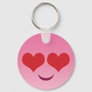 Porte-clés Coeur mignon pour les yeux Pink emoji