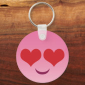 Porte-clés Coeur mignon pour les yeux Pink emoji (Recto)
