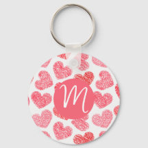 Coeur mignon rouge griffé Saint Valentin Monogramm