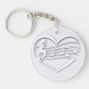 Porte-clés Coeur musical