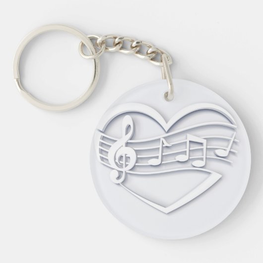Porte-clés Coeur musical (Devant)