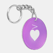 Porte-clés Coeur Musique Notation Amour Langue : Accent (Devant gauche)