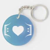 Porte-clés Coeur Musique Notation Amour Langue : Répéter (Dos)