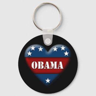 Porte-clés coeur patriotique obama