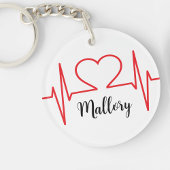 Porte-clés Coeur personnalisé Simple Médicale