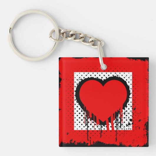 Porte-clés Coeur profond (Devant)
