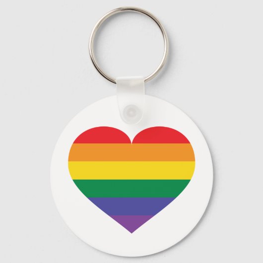 Porte-clés Coeur Rainbow Pride (Recto)