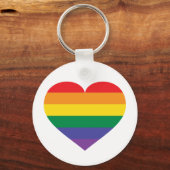 Porte-clés Coeur Rainbow Pride (Recto)