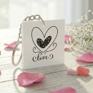 Porte-clés Cœur Romantique – Cadeau de la Saint-Va