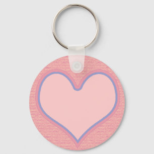 Porte-clés coeur rose