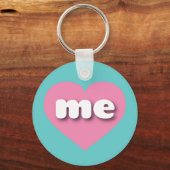 Porte-clés Coeur rose du Maine - Je m'aime (Recto)
