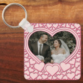 Porte-clés Cœur Rose Élégant (Recto)